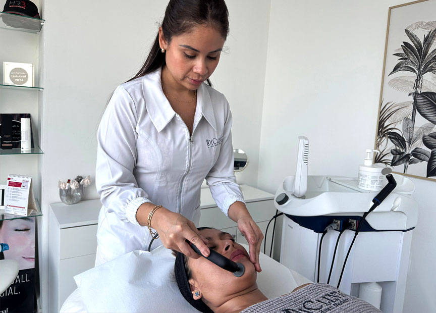 Tratamiento INDIBA facial en DiClinic, clínica estética en Las Tablas, Madrid